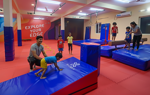 Kids Practicing Gymnastics